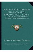 Joann. Andr. Crameri Elementa Artis Docimasticae, Part 1