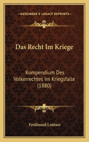 Das Recht Im Kriege