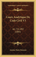 Cours Analytique De Code Civil V3