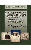 U.S. Supreme Court Transcript of Record Olmstead V. U S: (English)