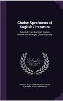 Choice Specimens of English Literature