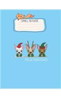 Cornell Notebook: Feliz Navidad Chihuahuas Cute Small Dogs Love Christmas Pretty Cornell Notes Notebook for Work Marble Size College Rule Lined for Student Journal 11