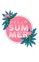 Hello Summer Flamingo: 6x9 120 pages blank - Your personal Diary
