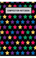 Star Wide Ruled Composition Notebook