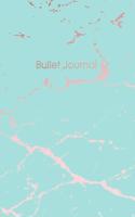 Bullet Journal: Beautiful Blue Marble and Rose Gold - 7 x 10 - 100 pages - Dot Grid Bullet Journal Notebook, Gift for Women and Teen Girls ( Cute Notebook for Girls