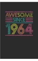 Awesome Since 1964: Graph Ruled Notebook / Journal (6" X 9" - 5 X 5 Graph Ruled) - Birthday Gift and Anniversary Gift for Women And Men