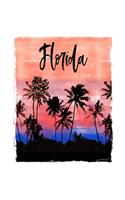 Florida: Christmas Notebook With Lined Wide Ruled Paper For Taking Notes. Stylish Tropical Travel Journal Diary 6 x 9 Inch Soft Cover. For Home, Work Or Scho