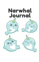 Narwhal Journal: Cute Lined Notebook for Kids 110 Pages Size (8.5x11)