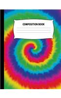 Composition Book: Spiral Rainbow Tie Dye Isometric Grid Graph Paper Journal 3D Equilateral Triangular Paper Notebook, Sketch Book Journaling Diary Planner Organizer: 