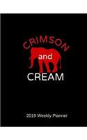 Crimson and Cream 2019 Weekly Planner