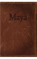 Maya: Simulated Leather Writing Journal