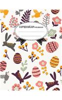 Composition Notebook, 8.5 x 11, 110 pages: Easter-eggs: (School Notebooks)