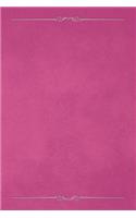 Fuchsia 101 - Blank Notebook with Bars & Scrolls Borders