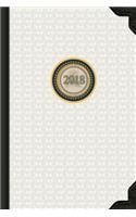 2018 Diary Executive Seal: 13 Months & Week to Page View Planner 160 Pages 6x 9 with Contacts - Password - Birthday Lists & Notes