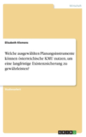 Welche ausgewählten Planungsinstrumente können österreichische KMU nutzen, um eine langfristige Existenzsicherung zu gewährleisten?