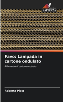 Favo: Lampada in cartone ondulato