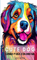 CUTE DOG - Libro para colorear para niños