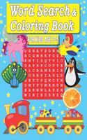 Word Search and Coloring Book For Kids age 3 - 5: Large size 24 word search puzzles several subject There are colorless pictures with every puzzle that make it a fun coloring book