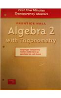Algebra 2 W/Trigononmetry 5e (Smith) First Five Minutes Transparency Masters 2001c