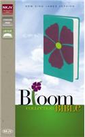 Bloom Collection Bible-NKJV-Flax Flower: New King James Version Purple Flax Italian Duo-Tone Bloom Collection Bible