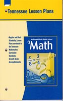 McDougal Littell Middle School Math Tennessee: Lesson Plans Course 2