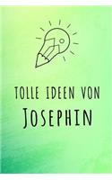 Tolle Ideen von Josephin: Kariertes Notizbuch mit 5x5 Karomuster für deinen Vornamen
