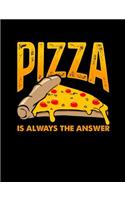 Pizza Is Always The Answer: Funny Quotes and Pun Themed College Ruled Composition Notebook