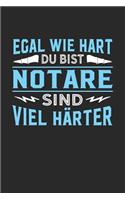 Egal wie hart du bist Notare sind viel härter: Notizbuch A5 kariert 120 Seiten, Notizheft / Tagebuch / Reise Journal, perfektes Geschenk für Notare