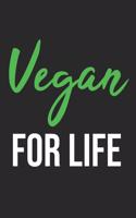 Vegan For Life: 6 x 9 Dotted Dot Grid Notebook for Vegan, Vegans & Plant Based Lover