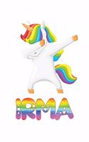 Irma: Irma Journal Notebook Dabbing Unicorn Rainbow