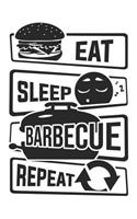 Eat Sleep Barbecue Repeat: Graph Paper 5x5 Notebook for People who like Humor Sarcasm
