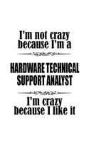 I'm Not Crazy Because I'm A Hardware Technical Support Analyst I'm Crazy Because I like It
