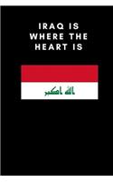 Iraq Is Where the Heart Is: Country Flag A5 Notebook to write in with 120 pages