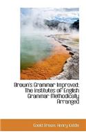 Brown's Grammar Improved: The Institutes of English Grammar Methodically Arranged(English)
