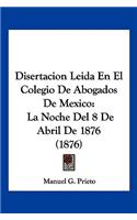Disertacion Leida En El Colegio De Abogados De Mexico