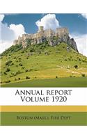 Annual Report Volume 1920