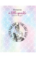 She leaves a little sparkle wherever she goes: Disney Peter Pan Group Shot Never Grow Up Night Portrait Notebook Rule Lined Notebook Journal for Student Kid Girl Personal Daily Notebook Marble Si