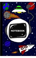 Cartoon Astronaut Notebook for Space Lovers