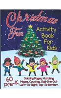 Christmas Fun Activity Book for Kids Pre-K