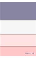 Notebook: Simple And Elegant eye pleasing colorful Notebook Colors: Manatee-Wild Sand-Pippin-Your Pink/Lined and numbred Notebook / Journal Gift, 120 Pages, 6