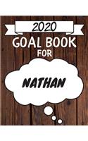 2020 Goal Planner For Nathan: 2020 New Year Planner Goal Journal Gift for Nathan / Notebook / Diary / Unique Greeting Card Alternative