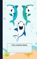 Primary Composition Notebook: Story Paper Journal Shark and Friends Theme