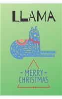 Christmas llama xmas notebook: lined ruled journal for writing for kids