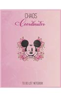 Chaos Coordinator To Do List: Disney Floral Mickey Smile Raglan Baseball To Do & Dot Grid Matrix Notebook for Girls Teens Kids Journal College Blank Lined 110 Pages of 8.5"x11"