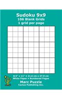 Sudoku 9x9 - 106 Blank Grids