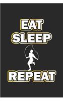 Eat Sleep Repeat: Tagebuch für Fitness Fans - Notizbuch, Notizheft Geschenk-Idee - Dot Grid - A5 - 120 Seiten