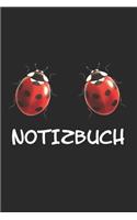 Notizbuch: Notizbuch A5 Kariert auch als Tagebuch Geschenk Journal Buch mit Marienkäfer Lady Bug