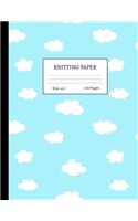 Knitting Paper: Graph Notebook and Journal for Patterns - 4:5 Ratio - 100 pages - Letter Format 8.5"x11" - Cover Design Code 00081