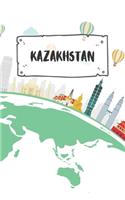 Kazakhstan: Dotted Travel Diary Notebook or Journey Dotted Grid Journal - Holiday Trip Pocketbook for Men and Women with Dots