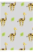 Notebook: Cute Giraffe Lover Softback Diary Composition Book Journal (6" x 9") 120 Lined Pages